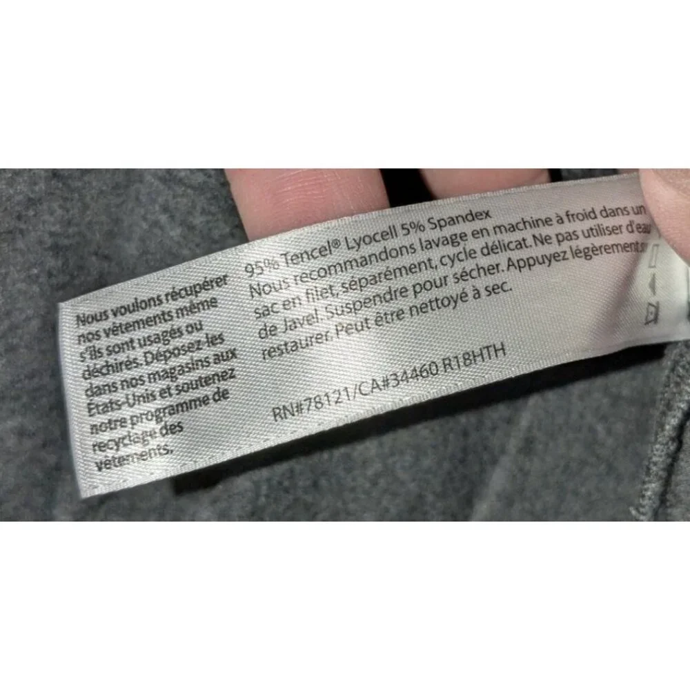 Eileen Fisher Womens Charcoal Gray Open Front Cardigan Pockets XL Relaxed Fit Li - Picture 8 of 11